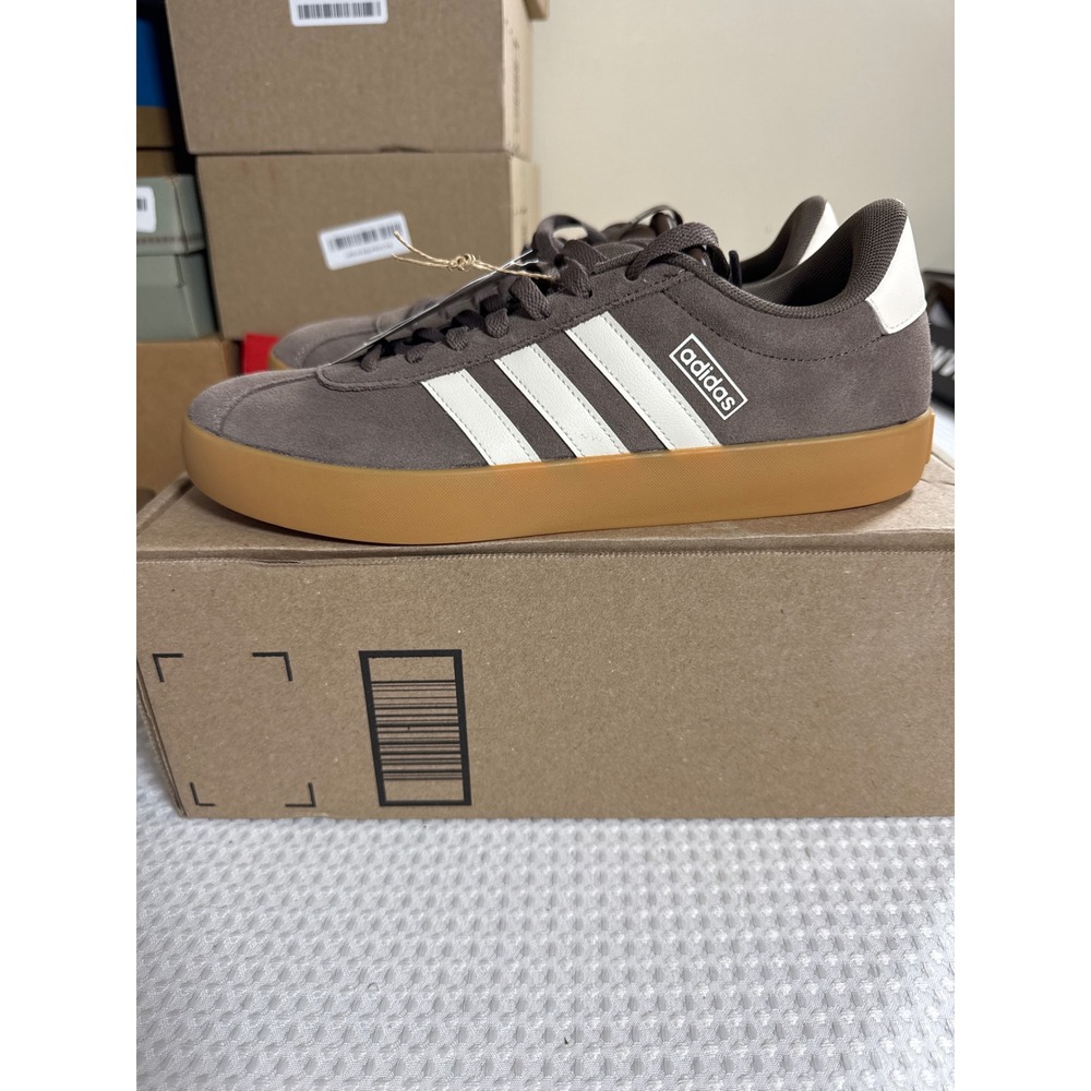 adidas Sneakers Mens 10.5 VL Court 3.0 Shadow Brown Gum ID6285 Casual NWOB NWT
